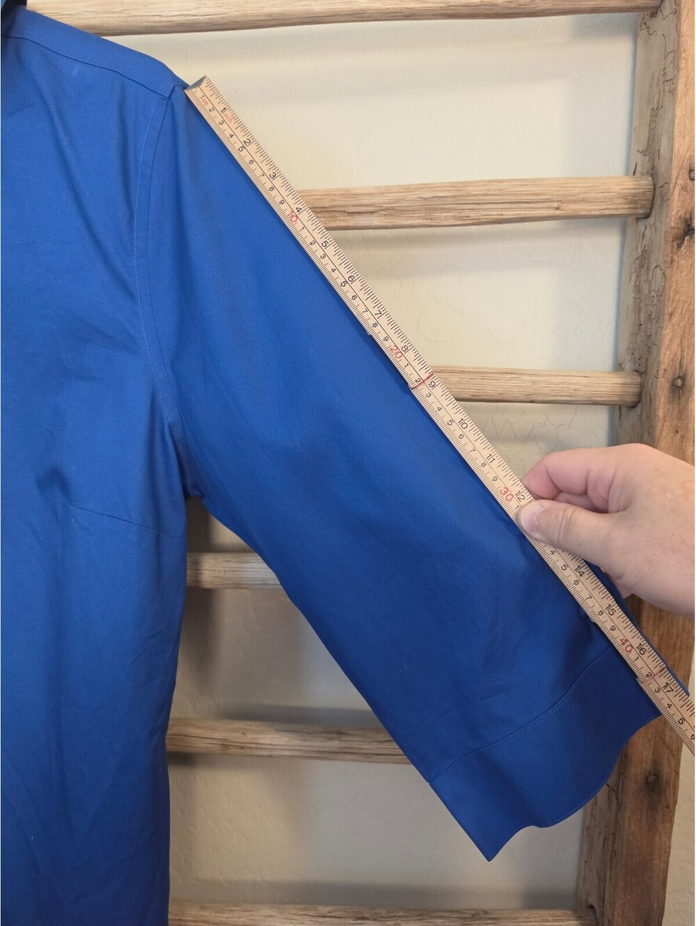 Chico's No-Iron Blue Button-Up Shirt Dress Size 2.5 - Picture 3 of 7